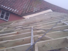 New roofing structure in Bury St Edmunds, Suffolk